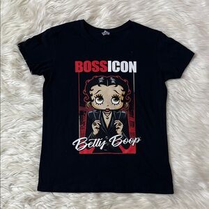Betty Boop Boss Icon Black T-Shirt